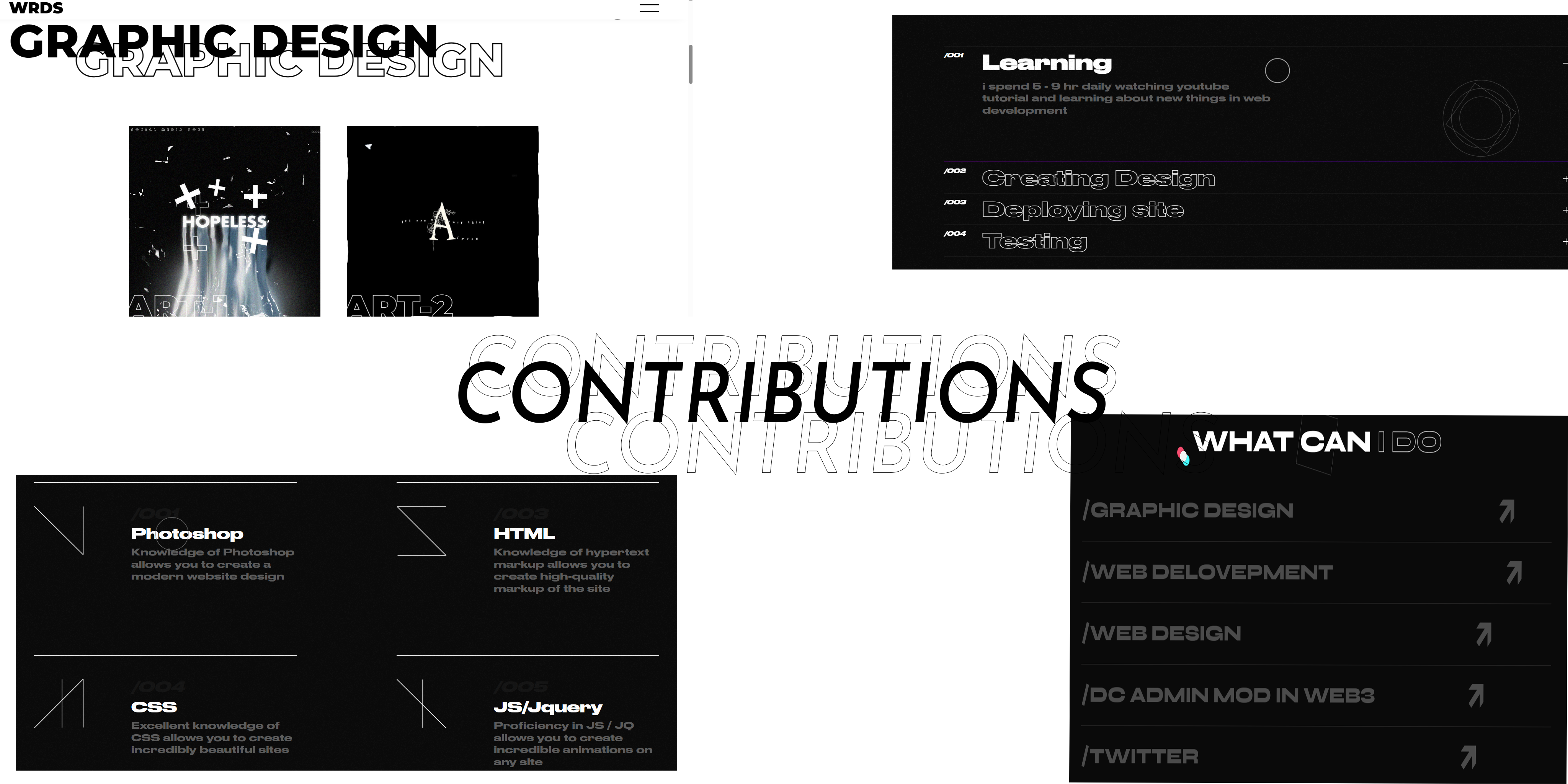 some student recruiting website screens combined into collage